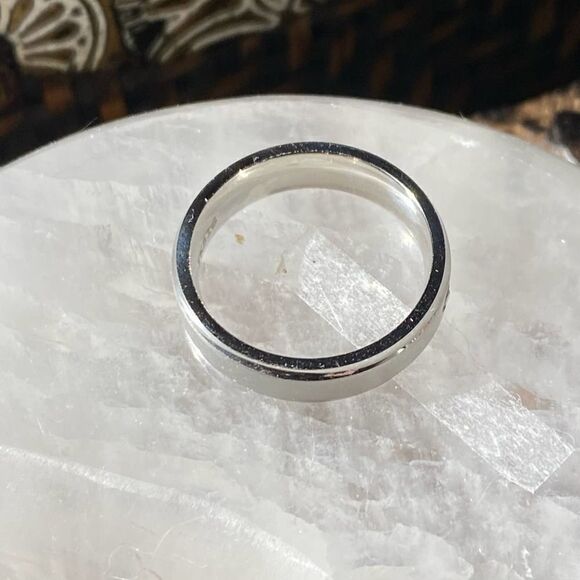 Mens Stainless Steel Wedding Band CZ Ring Sizes 9,10 - Picture 7 of 8